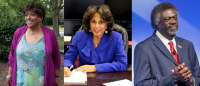 Three profile photos of prominent leaders in nursing
